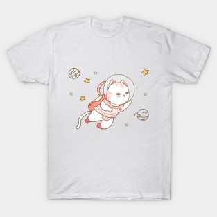 Catronuat cat astronuat fly in space T-Shirt